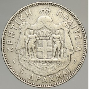 Řecko - Kréta, 5 drachma 1901