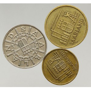 Sársko, 100 frank 1955, 20 frank 1954, 10 frank 1954
