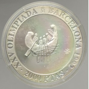 Španělsko, Juan Carlos I. (1975-2014). 2000 pesos 1990 OH - veslování