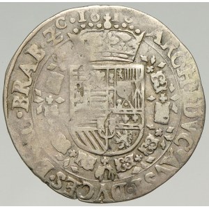 Španělské Nizozemí, Albrecht VII. + Izabela (1598-1621). 1/4 patagon 1624