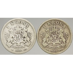 Švédsko, 1 koruna 1890 EB, 1904 EB