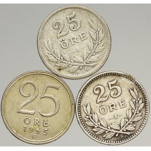 Švédsko, 25 öre 1930, 1931, 1945 G