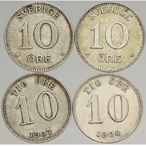 Švédsko, 10 öre 1904, 1907, 1911, 1913