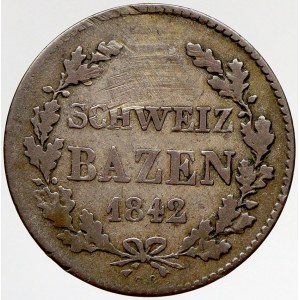 Švýcarsko - Graubünden, 1/2 batzen 1842