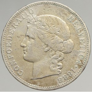 Švýcarsko, 5 frank 1888