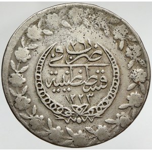 Turecko, Mahmud II. (1808-1839). 5 kurush AH 1223/26 (1834)