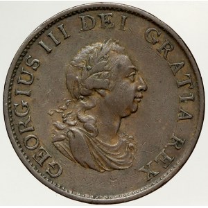 Velká Británie, Jiří II. (1727-1760). 1/2 penny 1799