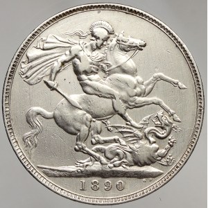 Velká Británie, Victorie (1837-1901). 1 crown 1890