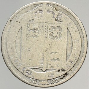 Velká Británie, Victorie (1837-1901). 1 shilling 1889