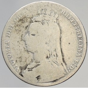Velká Británie, Victorie (1837-1901). 1 shilling 1889