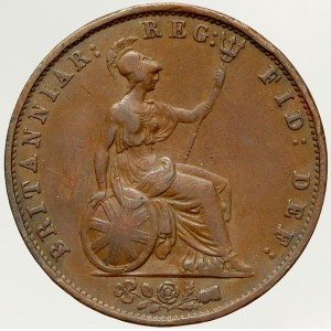 Velká Británie, Victorie (1837-1901). 1/2 penny 1854