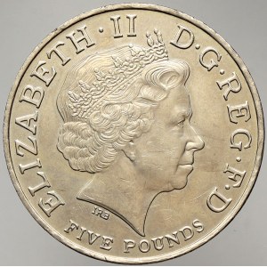 Velká Británie, Alžběta II. (1952-2022). 5 libra 2002 královna matka