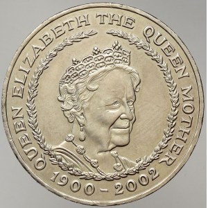 Velká Británie, Alžběta II. (1952-2022). 5 libra 2002 královna matka