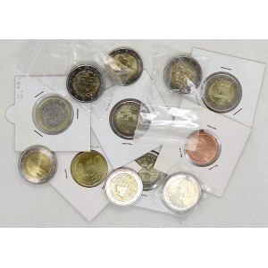 Konvolut - EURO mince, Konvolut Euro mincí v hodnotě 21,55 EUR. Mince San Marina a další pamětní nominály