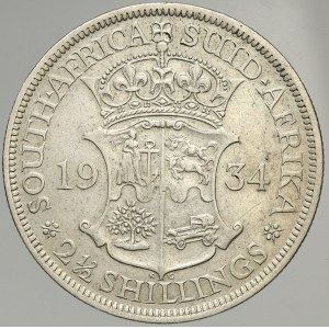 Jihoafrická republika, Jiří V. (1910-36). 2 1/2 shilling 1934
