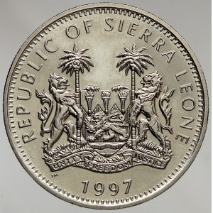 Sierra Leone, 1 dollar 1997 zlatá svatba