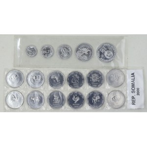 Somálsko, Sada 12 ks 10 šilinků 2000. Severní Korea sada 5 mincí