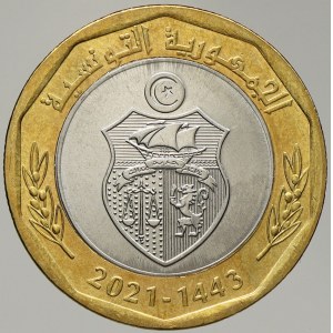 Tunisko, 5 dinar 2021 H. Bourgulba