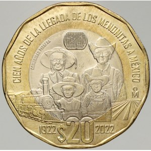 Mexiko, 20 pesos 2022 - pamětní ražba