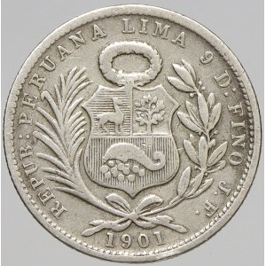 Peru, 1/5 sol 1901