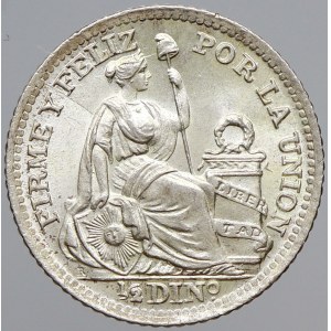 Peru, 1/2 dinero 1916