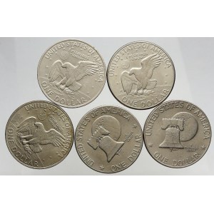 USA, 1 dollar 1971, 1972 D (2x), 1976, 1976 D