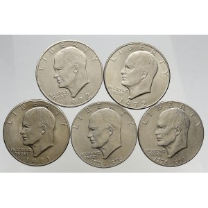 USA, 1 dollar 1971, 1972 D (2x), 1976, 1976 D