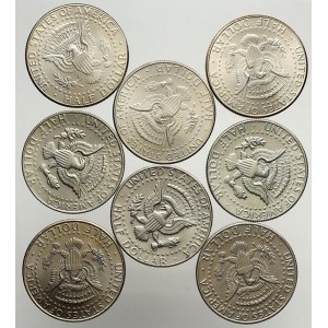 USA, 1/2 dollar 1980 D, 1981 P, 1982 D, 1989 D, 2002 P, 2005 P, 2006 P