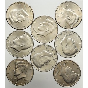 USA, 1/2 dollar 1980 D, 1981 P, 1982 D, 1989 D, 2002 P, 2005 P, 2006 P