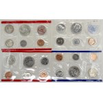USA, Sada oběžných mincí 1964 Ag, 1980 D, 1988 D, 1988 P