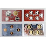 USA, Sada mincí 2009 S, 4x pamětní 1 cent, 6x 1/4 dollar státy. 4x 1 dollar prezidenti