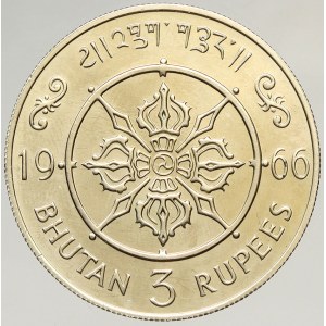 Bhútán, 3 rupie 1966