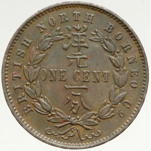 Britské Severní Borneo, Victorie (1837-1901). 1 cent 1890 H