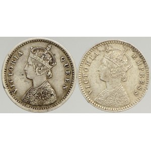Indie - Britská, Viktorie. 2 anna 1862, 1881