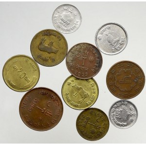 Nepál, Konvolut mincí Nepálu 50. - 70. léta 20. stol.