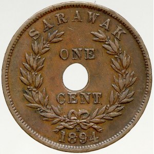Sarawak, Charles Brooke (1868-1917). 1 cent 1894