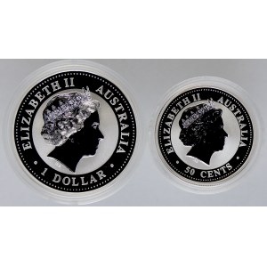 Austrálie, 1 dollar 2002, 50 cents 2002
