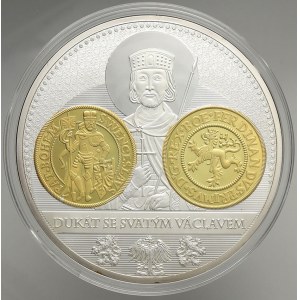 Ostatní numismatické ražby, Medaile - historie české měny - dukát se sv. Václavem