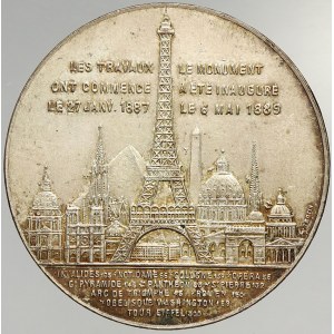 Francie, Suvenýrová medaile za návštěvu 2. patra Eiffelovy věže 1889