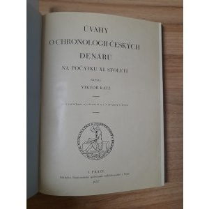 Publikace, Katz, Viktor: Úvahy o chronologii českých denárů na počátku XI. století