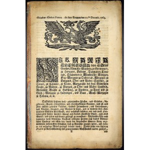 Cirkuláře a patenty, Marie Terezie. Patent - Opava, daň z dluhů, 21.12.1763. 44 stran včetně příloh, německy