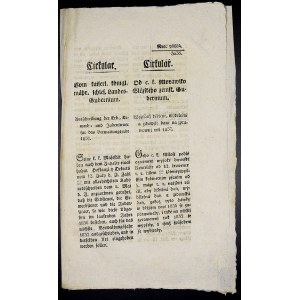 Cirkuláře a patenty, Ferdinand V. Cirkulář - Brno, vypsání dědičné, výdělečné a židovské daně na rok 1837. 29.7.1836.