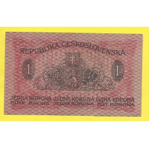 ČSR 1919 - 1938, 1 Kč 1919, s. 004. H-7a