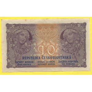 ČSR 1919 - 1938, 10 Kč 1919, s. O074. H-9b