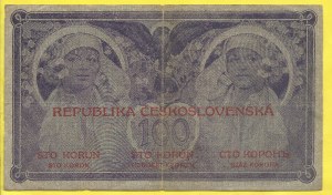 ČSR 1919 - 1938, 100 Kč 1919, s. 0020. H-12a