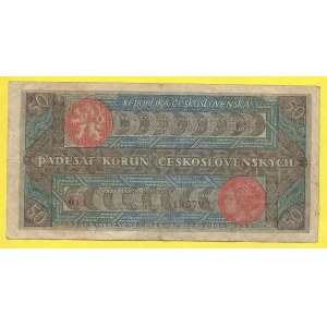 ČSR 1919 - 1938, 50 Kč 1922, s. 011. H-19a