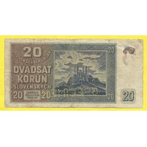 Slovensko 1939 - 1945, 20 Ks 1939, s. Kl22. H-47a2S2