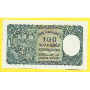 Slovensko 1939 - 1945, 100 Ks 1940, s. L4 . H-48a1S1
