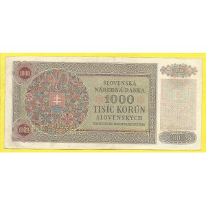 Slovensko 1939 - 1945, 1000 Ks 1940, s. 1K6. H-51aS2