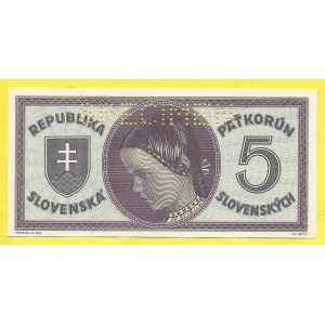 Slovensko 1939 - 1945, 5 Ks (1945), s. D023. H-55aS1